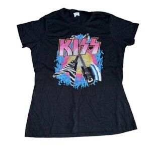 KISS Band Graphic T-Shirt Black Concert Tee – Women’s L